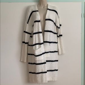 NWOT Stripe Coatigan